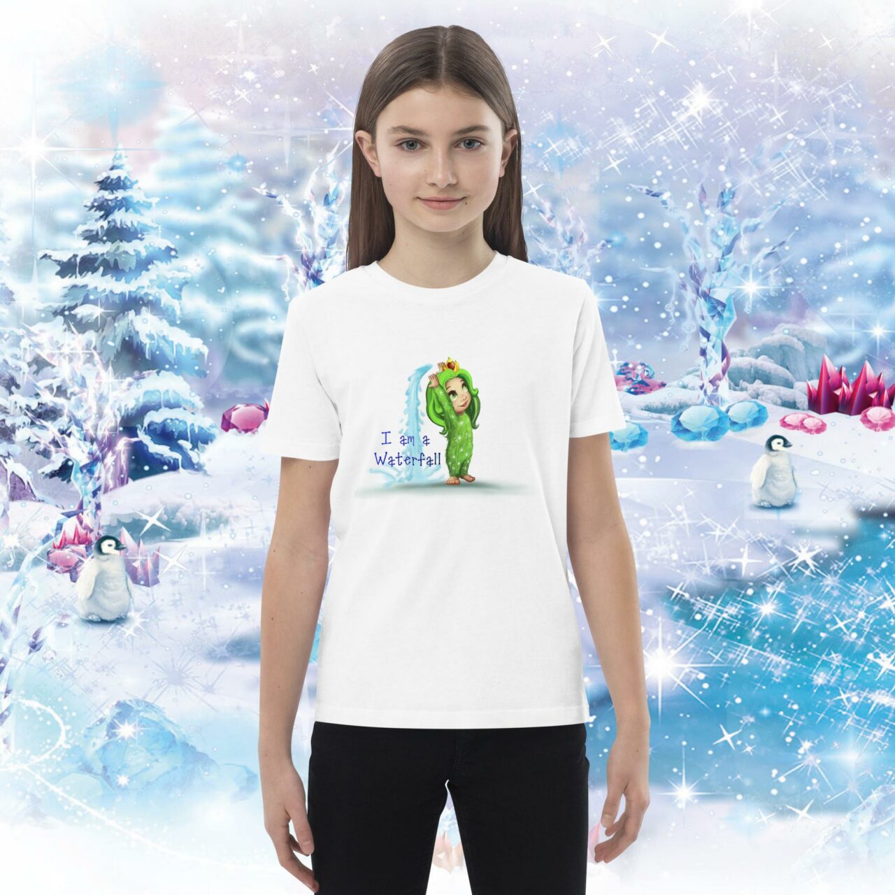 Children's Yoga T-Shirt  I am a Waterfall