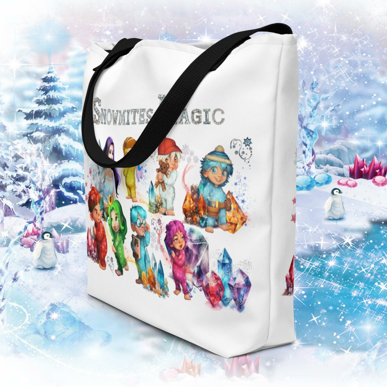 Snowmites Magic Large Tote Bag