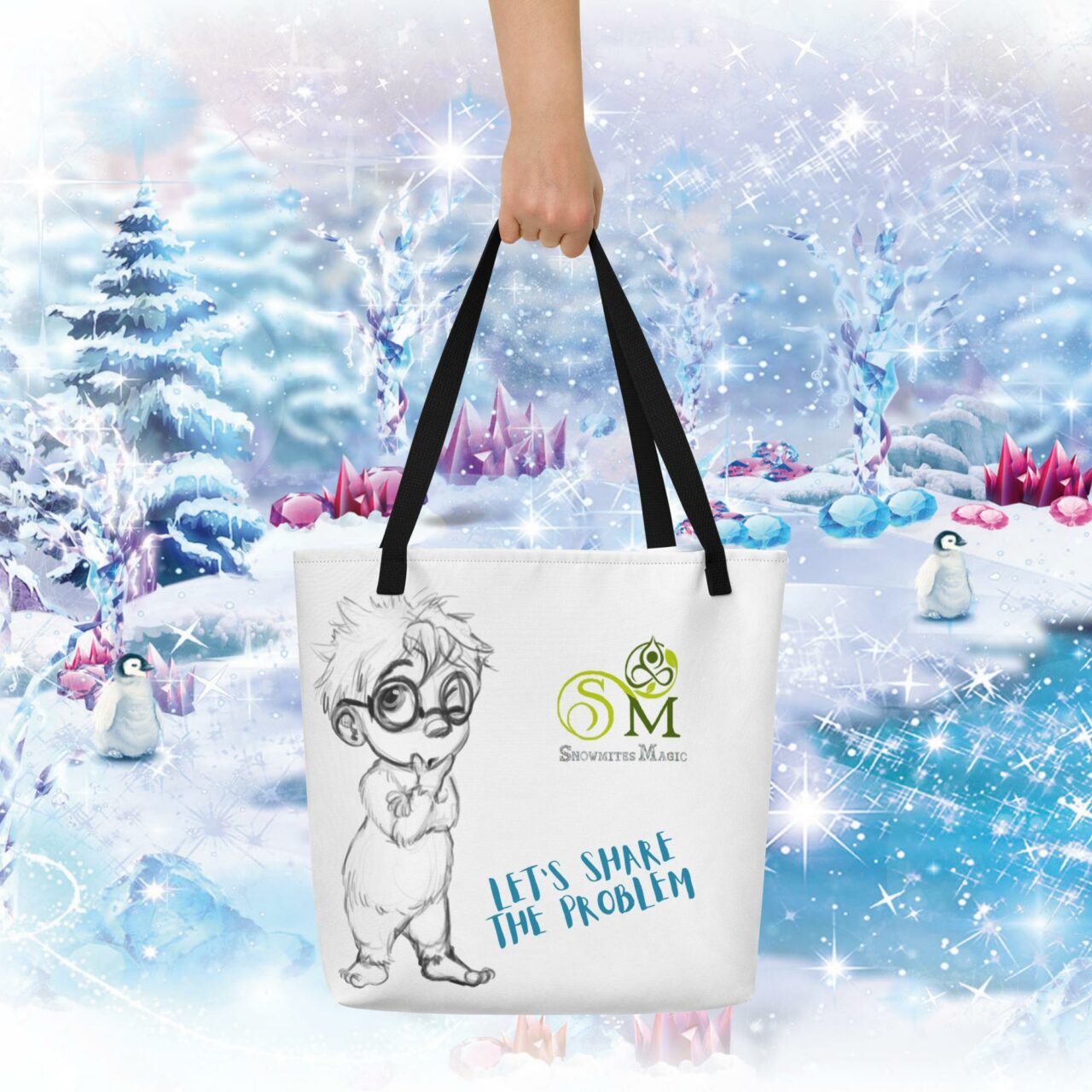 Snowmites Magic Large Tote Bag